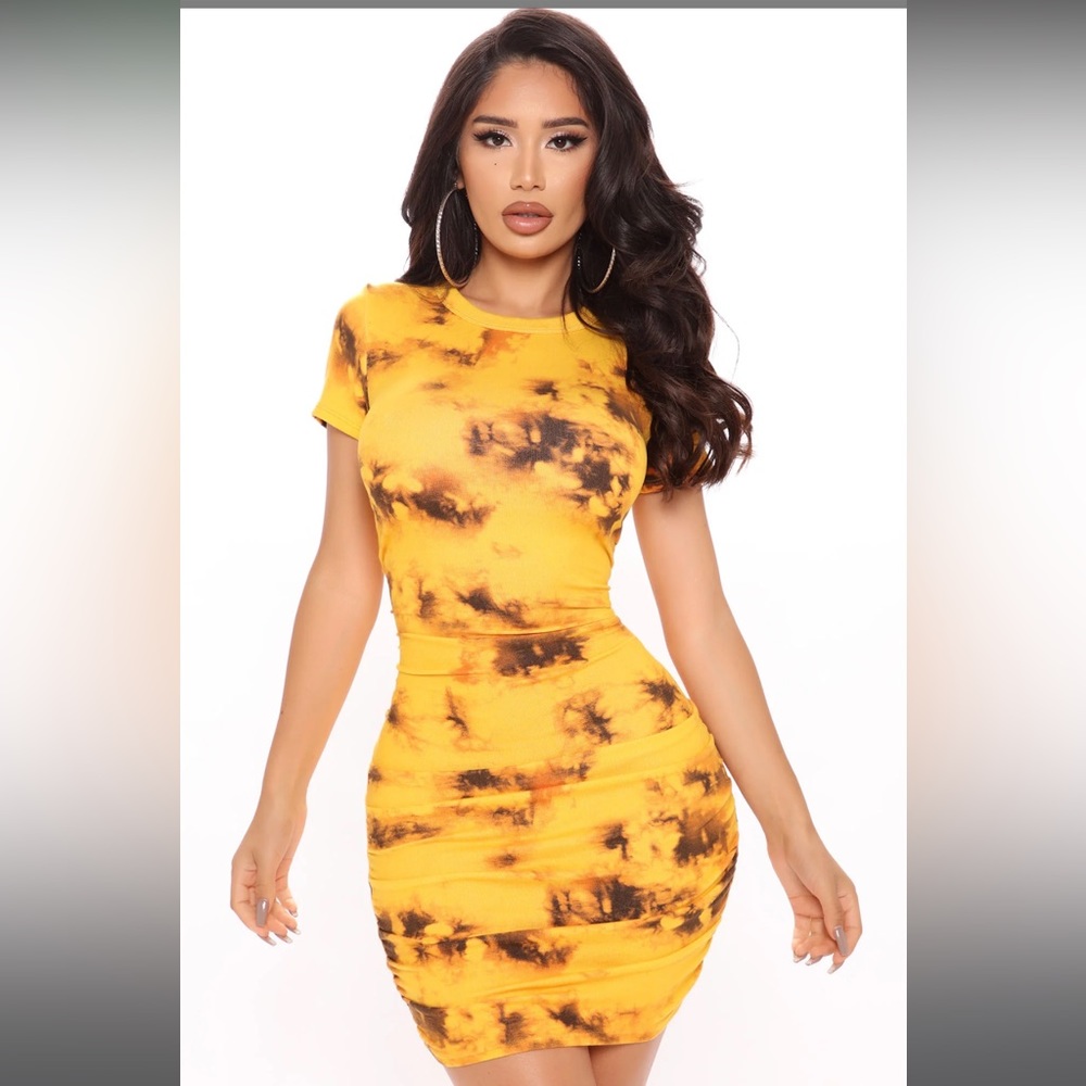 Short and Sweet Mini Dress - Mustard